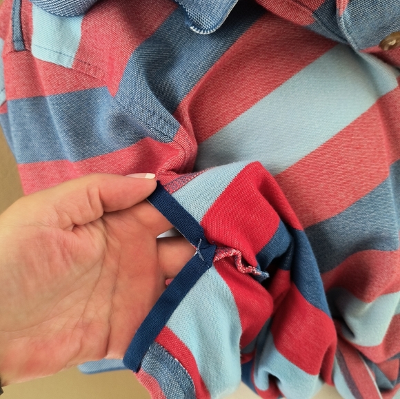 Men's Red and Blue Izod Advantage Performance Natural Stretch Polo 4XL - Picture 6 of 8